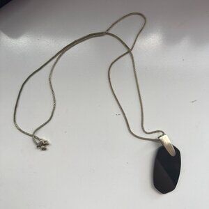 Black pendant statement necklace, adjustable length